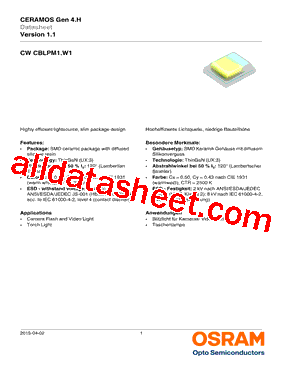 CWCBLPM1.W1 Datasheet PDF - OSRAM GmbH