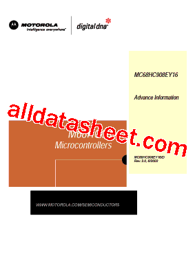 MC68HC908EY16 Datasheet PDF - Motorola, Inc